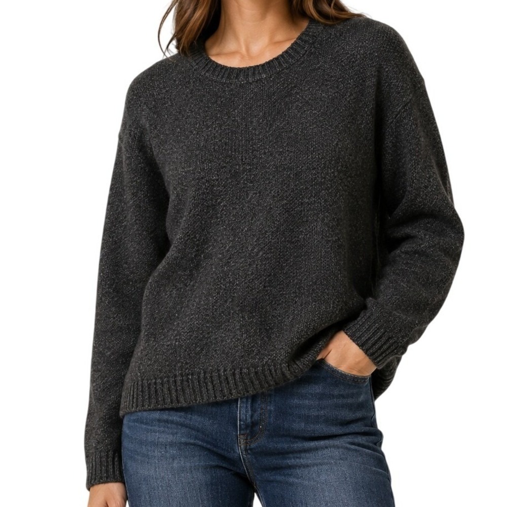 Woolrich Gray Heather Wool Blend Crew Neck Sweater Women's Large